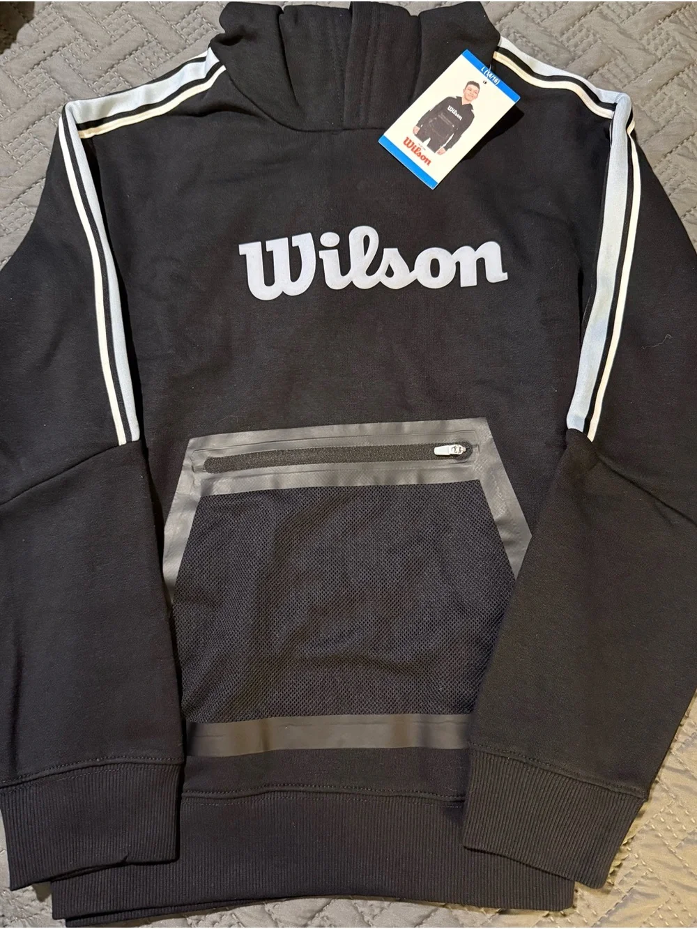 Wilson Knit Taping Hoodie Size L (14/16)